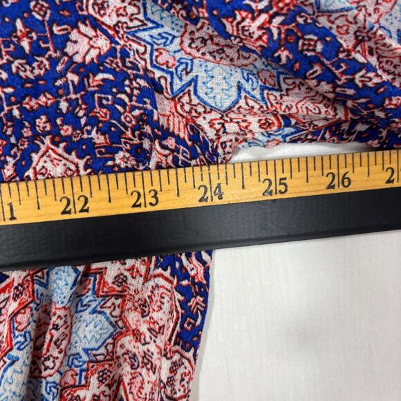 Lucky Brand Peasant Top Womens 1X Purple Floral Boho Flowy Relaxed Casual Comfy - Picture 4 of 9